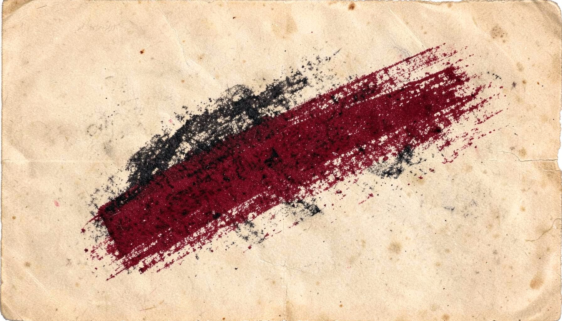 Sketch of a high-capacity BC series disposable, deep crimson and umber tones on aged paper.