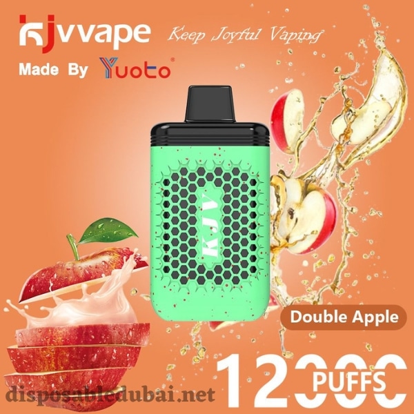 Buy Yuoto KJV 12000 Puffs Double Apple Disposable Vape in Dubai, Abu Dhabi, UAE
