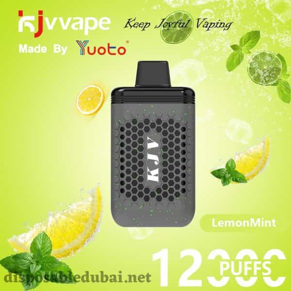 Buy Yuoto KJV 12000 Puffs Lemon Mint Disposable Vape in Dubai, Abu Dhabi, UAE