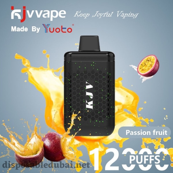 Buy Yuoto KJV 12000 Puffs Passion Fruit Disposable Vape in Dubai, Abu Dhabi, UAE